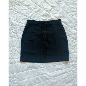 Madewell NWT Black Lace-Up Skirt Size 2